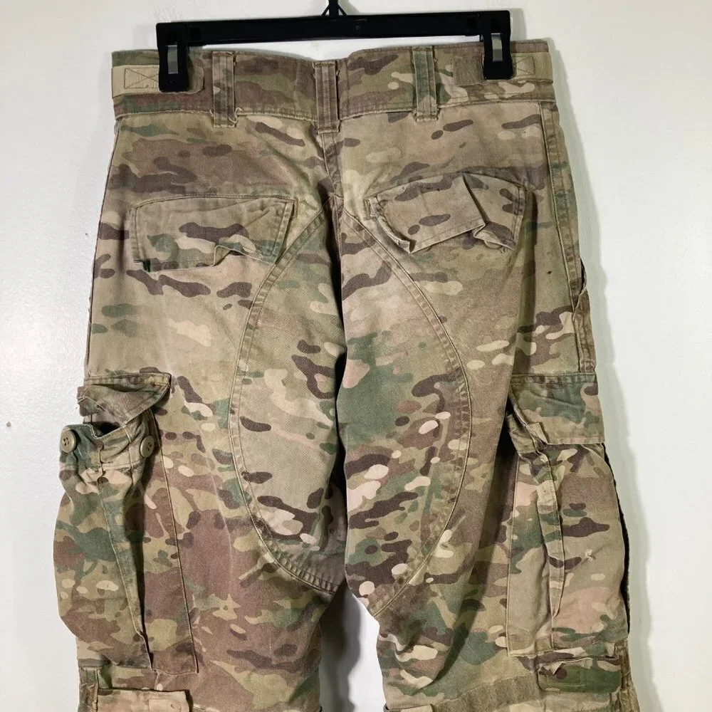 Mens Army Combat Camo FR Tactical Pants Cargo 30 x‎ 33 Flaw